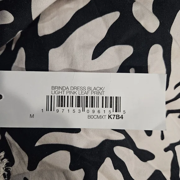 The Drop Women's Brinda Cotton Cut Out Halter Maxi Dress Size MEDIUM Black White - Picture 9 of 9